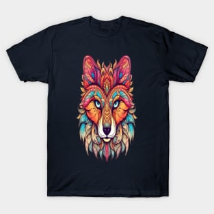 Wolf Mandala Animal Ilustration T-Shirt